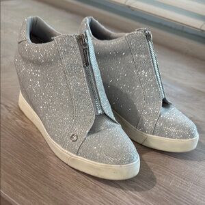 Juicy couture Silver Glitter Wedge Sneakers